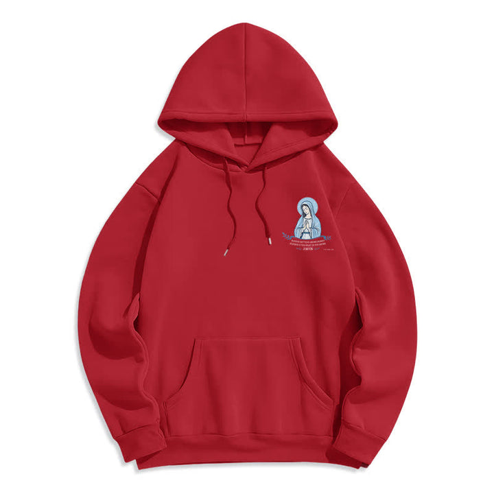 Christianartworkshop Mary Full Of Grace White Streetwear Fleece Lined Hoodie - image 17