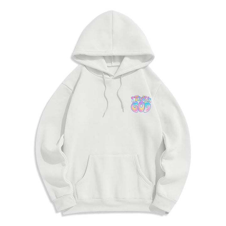 Christianartworkshop Trust In God Pastel Graffiti Oversized White Hoodie - image 2