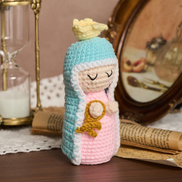 Christianartworkshop Soft Knitted Our Lady Crochet Doll: Token of Tender Divine Affection - image 3