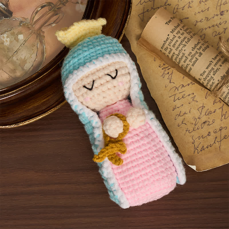 Christianartworkshop Soft Knitted Our Lady Crochet Doll: Token of Tender Divine Affection - image 5