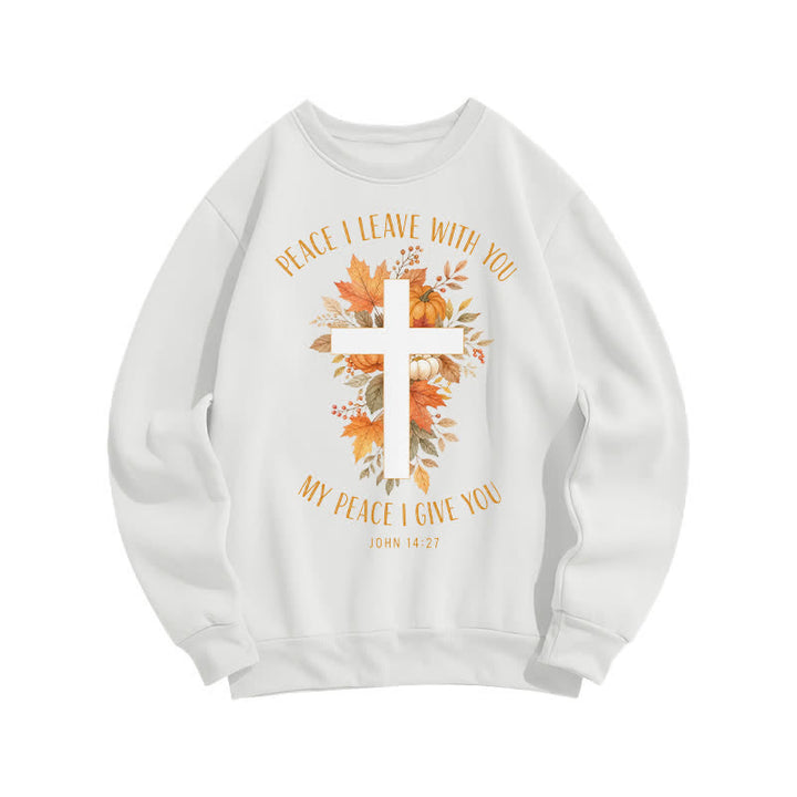 Christianartworkshop Jesus Autumn Pumpkin Graphic Cozy Fleece Sweatshirt - image 1