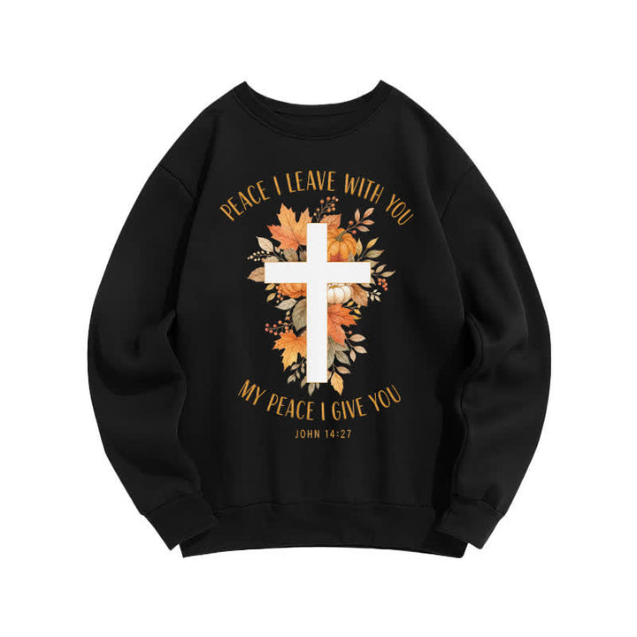 Christianartworkshop Jesus Autumn Pumpkin Graphic Cozy Fleece Sweatshirt - image 10