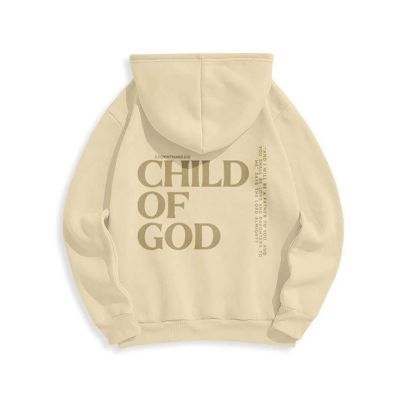 Christianartworkshop Child Of God Minimalist Statement Pullover Fleece Lined Polyester Hoodie - image 17
