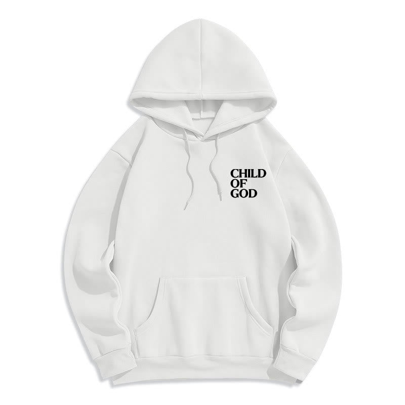 Christianartworkshop Child Of God Minimalist Statement Pullover Fleece Lined Polyester Hoodie - image 2