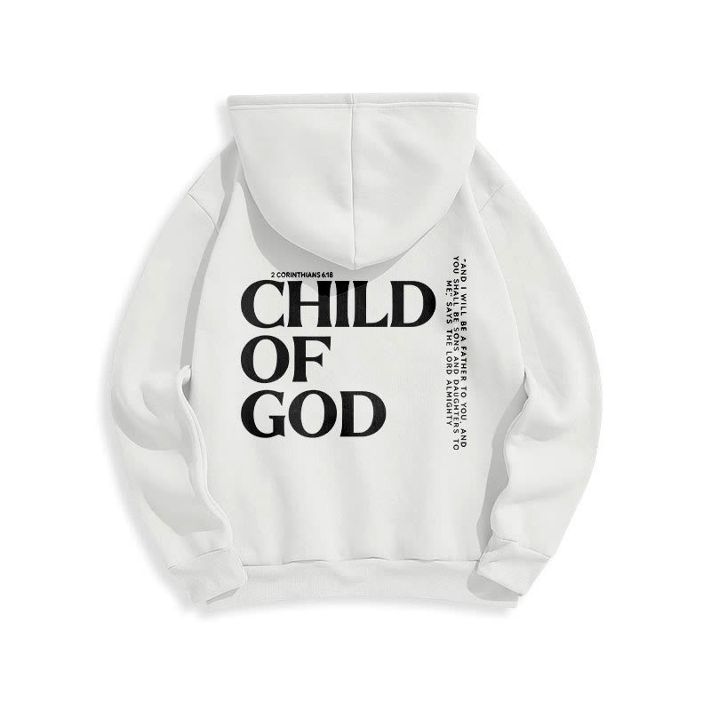 Christianartworkshop Child Of God Minimalist Statement Pullover Fleece Lined Polyester Hoodie - image 1