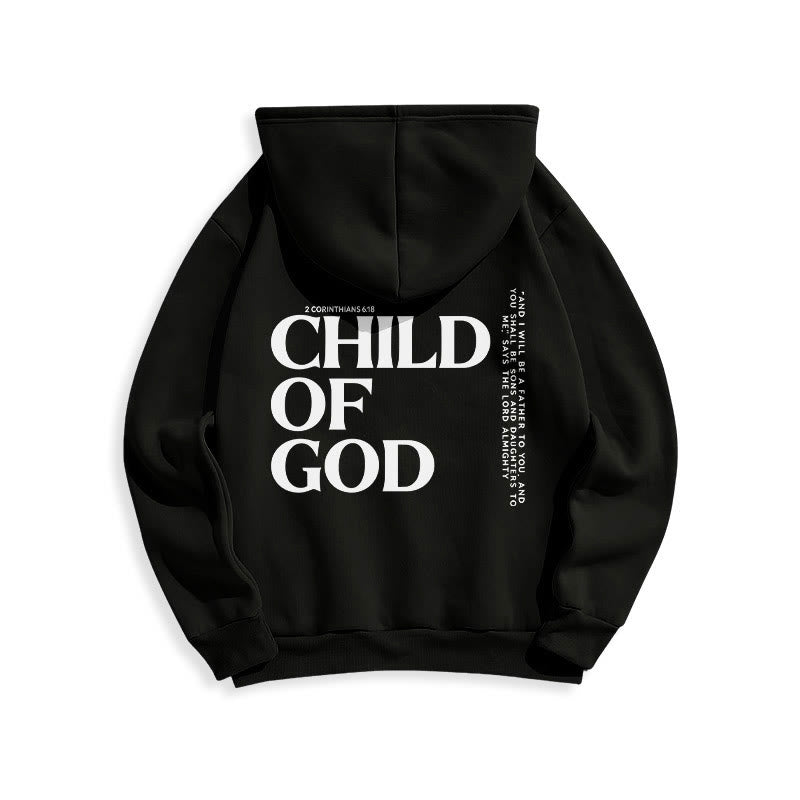 Christianartworkshop Child Of God Minimalist Statement Pullover Fleece Lined Polyester Hoodie - image 4