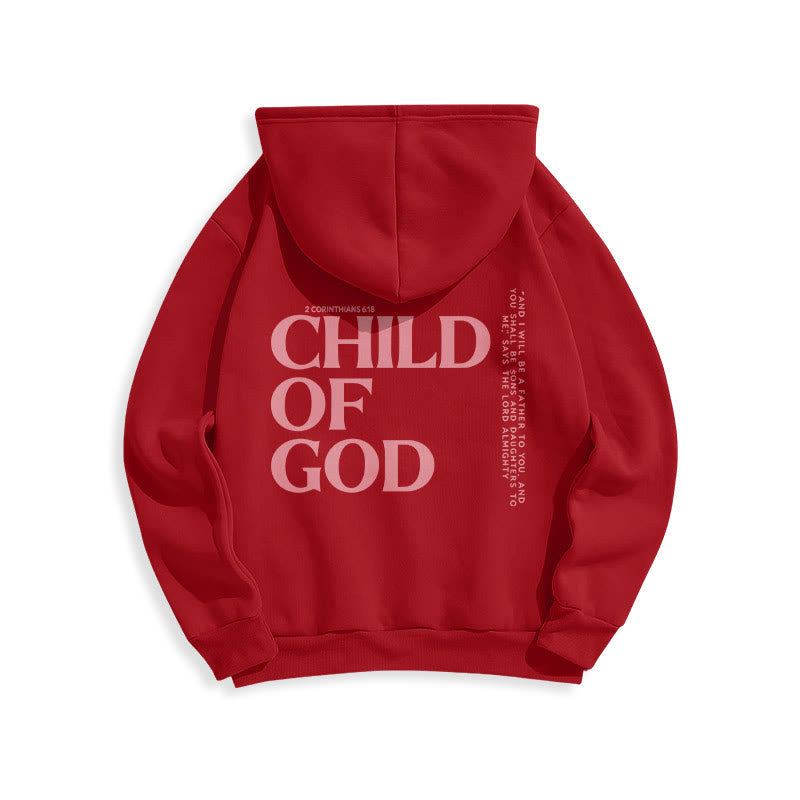 Christianartworkshop Child Of God Minimalist Statement Pullover Fleece Lined Polyester Hoodie - image 7