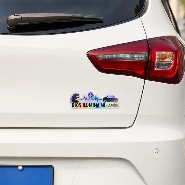 Christianartworkshop Spanish Blessing Cross Heartbeat Car Sticker: Token of Gentle Divine Light - image 13