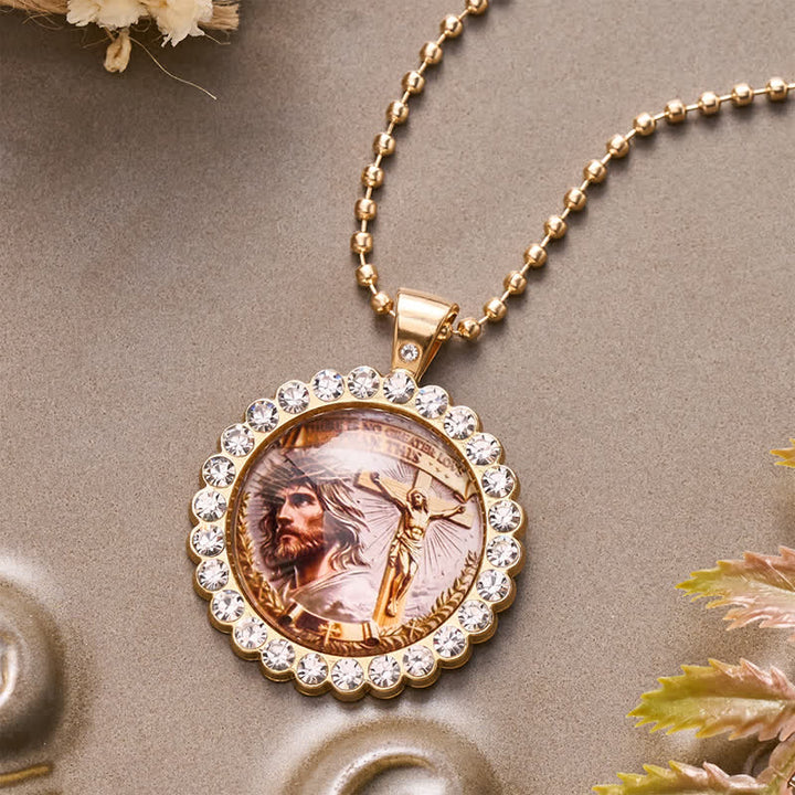 Christianartworkshop Printed Alloy Jesus Crucifix Pendant Necklace: Sign of Eternal Heavenly Salvation - image 5