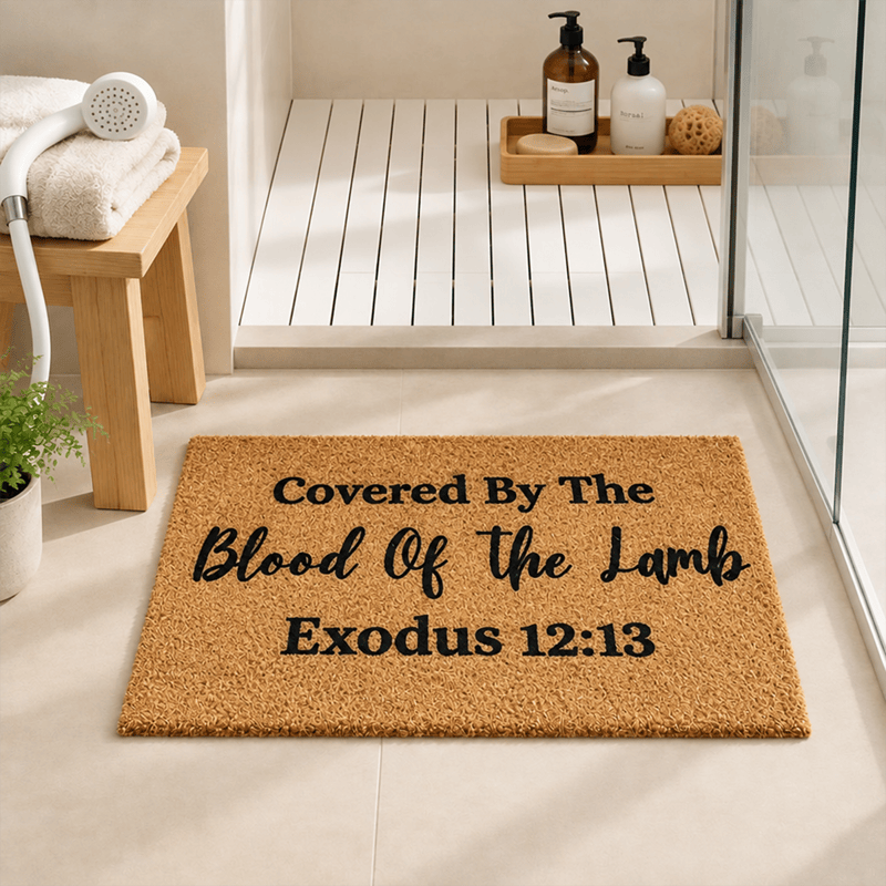Christianartworkshop Sacred Lamb’s Covenant Artificial Coir Doormat - image 1