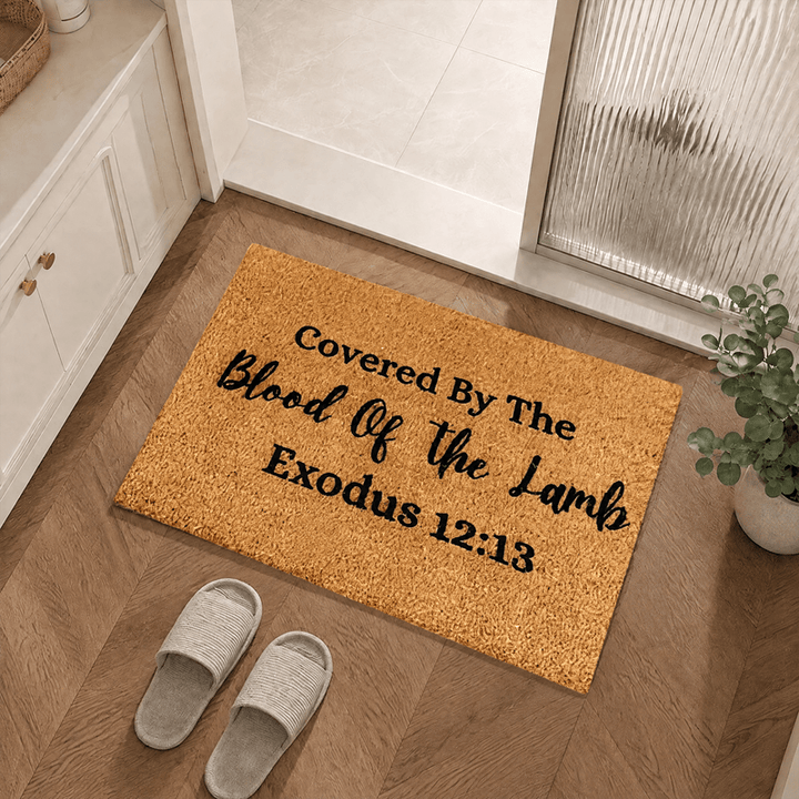 Christianartworkshop Sacred Lamb’s Covenant Artificial Coir Doormat - image 0