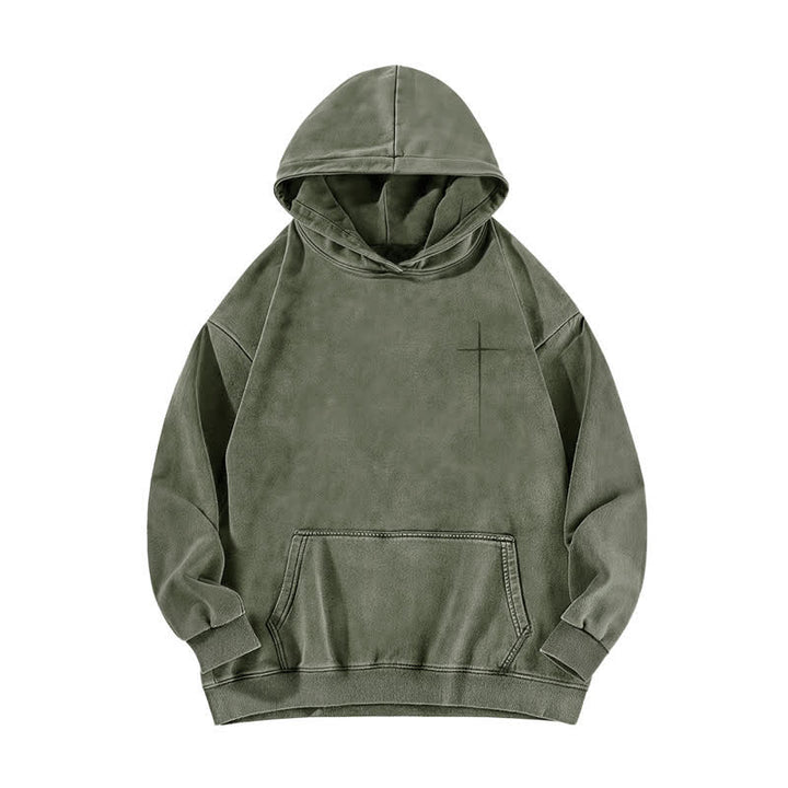 Christianartworkshop The Way Cross Front And Back Washed Hoodie - image 14