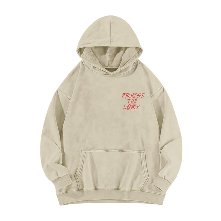 Christianartworkshop Praise The Lord Front And Back Washed Hoodie - image 11