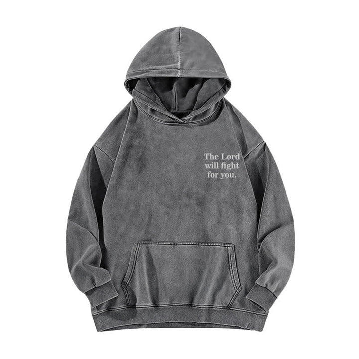 Christianartworkshop Be Still Floral Front And Back Washed Hoodie - image 8