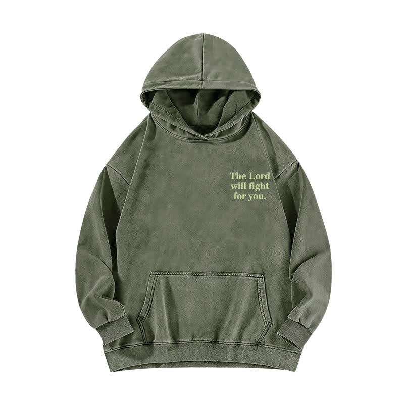 Christianartworkshop Be Still Floral Front And Back Washed Hoodie - image 11