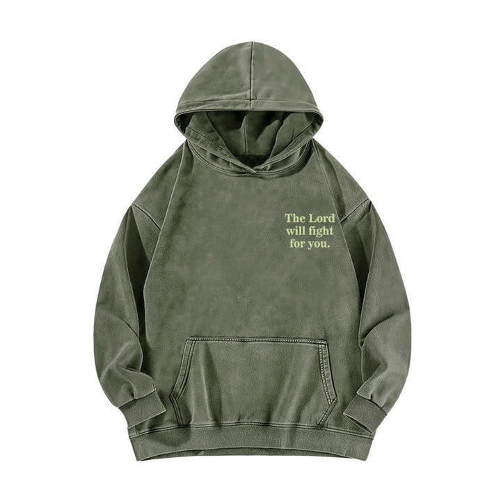 Christianartworkshop Be Still Floral Front And Back Washed Hoodie - image 11
