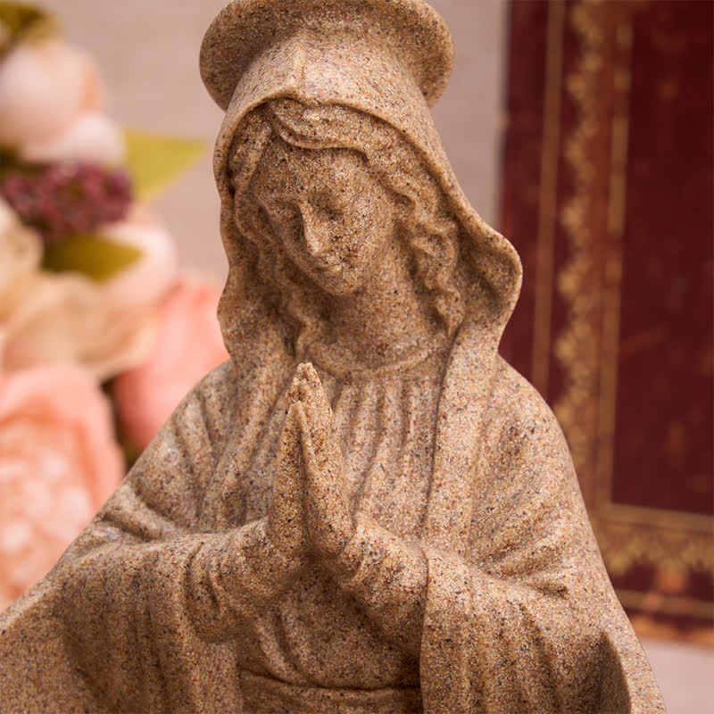 Christianartworkshop Praying Our Lady Tabletop Holy Water Font: Amulet of Constant Sacred Calm - image 3