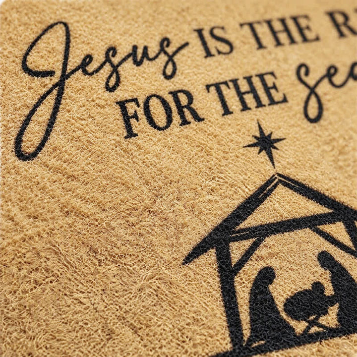 Christianartworkshop Nativity Scene Star Scripture Quote Coir Doormat - image 5