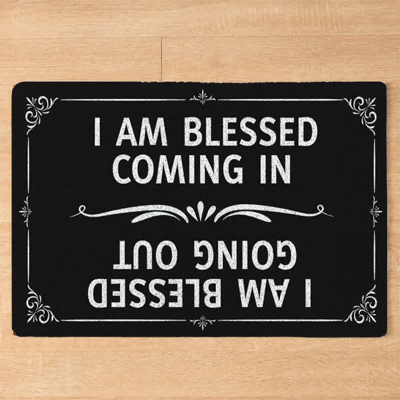 Christianartworkshop Classic Border Blessed In & Out Entry Doormat - image 3