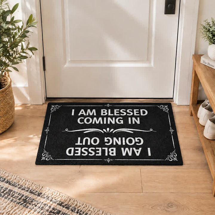Christianartworkshop Classic Border Blessed In & Out Entry Doormat - image 2