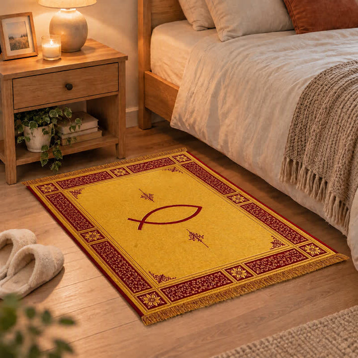 Christianartworkshop Ichthys & Chi-Rho Monogram Velvet Tapestry: Token of Abiding Celestial Shelter - image 9