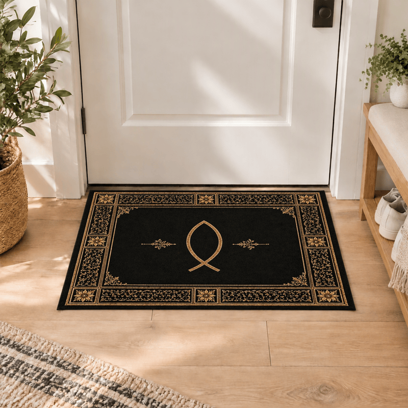 Christianartworkshop Ichthys & Chi-Rho Monogram Velvet Tapestry: Token of Abiding Celestial Shelter - image 2