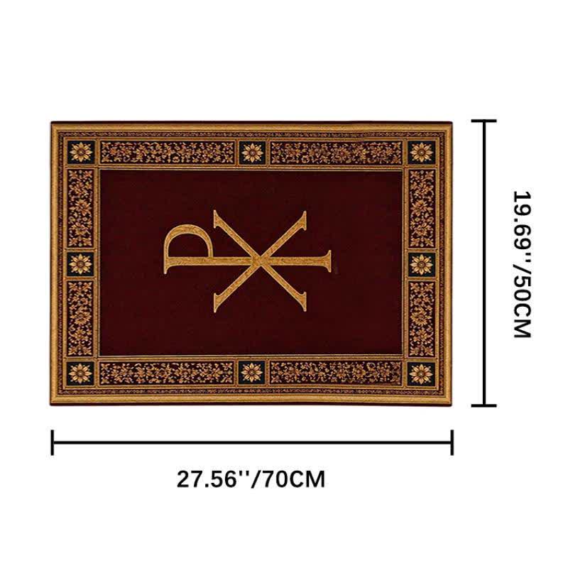 Christianartworkshop Ichthys & Chi-Rho Monogram Velvet Tapestry: Token of Abiding Celestial Shelter - Chi-Rho C - 19.69''*27.56''/50*70cm - image 49