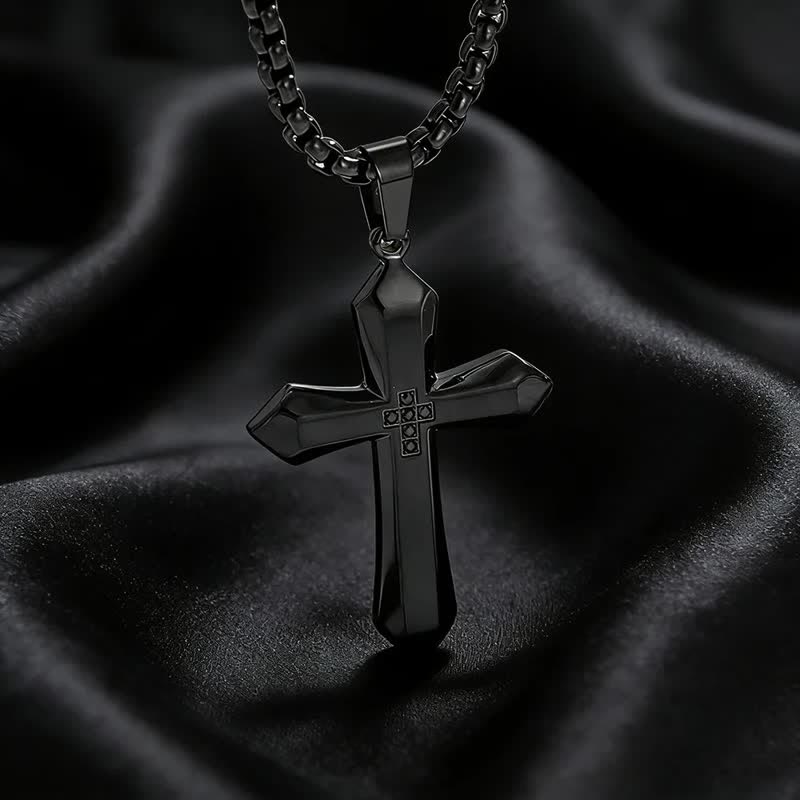 Christianartworkshop Three-Styled Stainless Steel Sculpted Cross Pendant Necklace - image 5