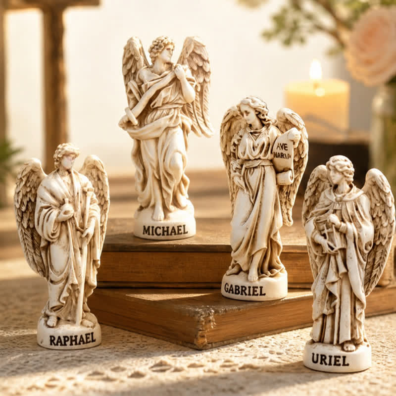 Christianartworkshop Vintage Resin Archangel Figurine Desktop Ornament - image 1
