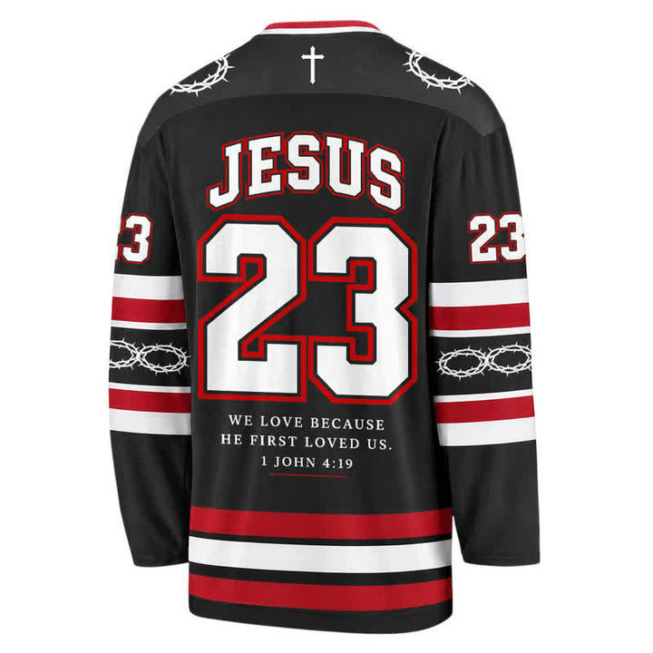 Christianartworkshop Jesus Love 23 Faith Over Fear Hockey Jersey - image 1