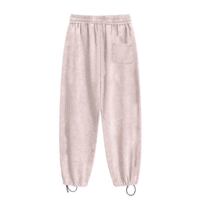 Christianartworkshop Jesus Saves Cross Graphic Grey Washed Sweatpants - image 34