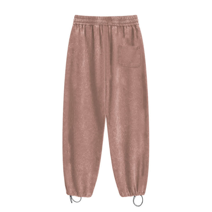 Christianartworkshop Jesus Saves Cross Graphic Grey Washed Sweatpants - image 43