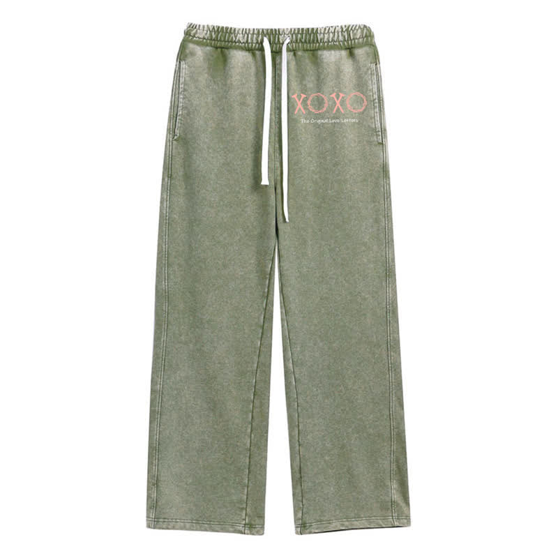 Christianartworkshop Sage XOXO Vintage Lounge Washed Sweatpants - Green - 2XL - image 0