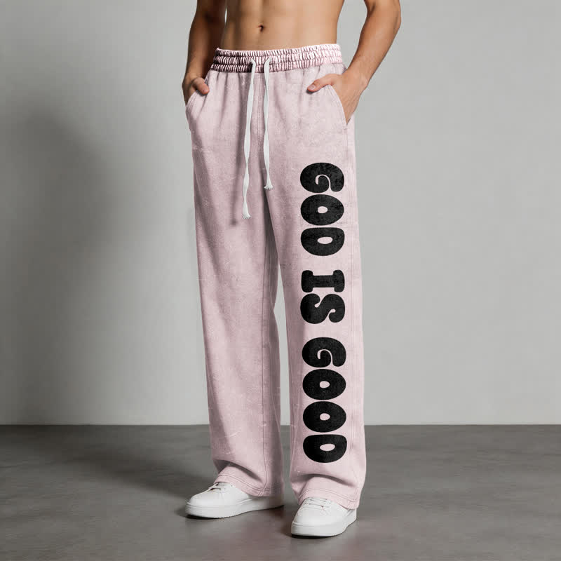 Christianartworkshop Blush Good Is Good Statement Washed Sweatpants - image 4