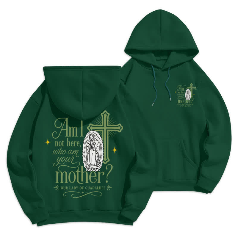 Christianartworkshop Our Lady Of Guadalupe Streetwear Fleece Lined White Hoodie - Green - 2XL - image 6