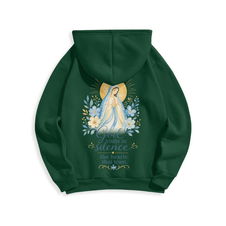 Christianartworkshop Olive Grace Cross Floral Fleece Lined Hoodie - image 1