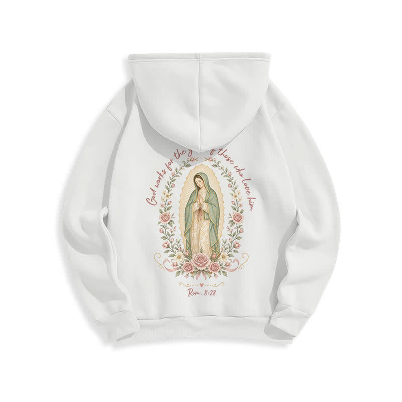 Christianartworkshop Vintage Floral Cross Child Of God Fleece Lined Hoodie - image 1