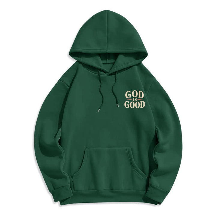 Christianartworkshop God Is Good Fleece Lined White Streetwear Hoodie - image 14