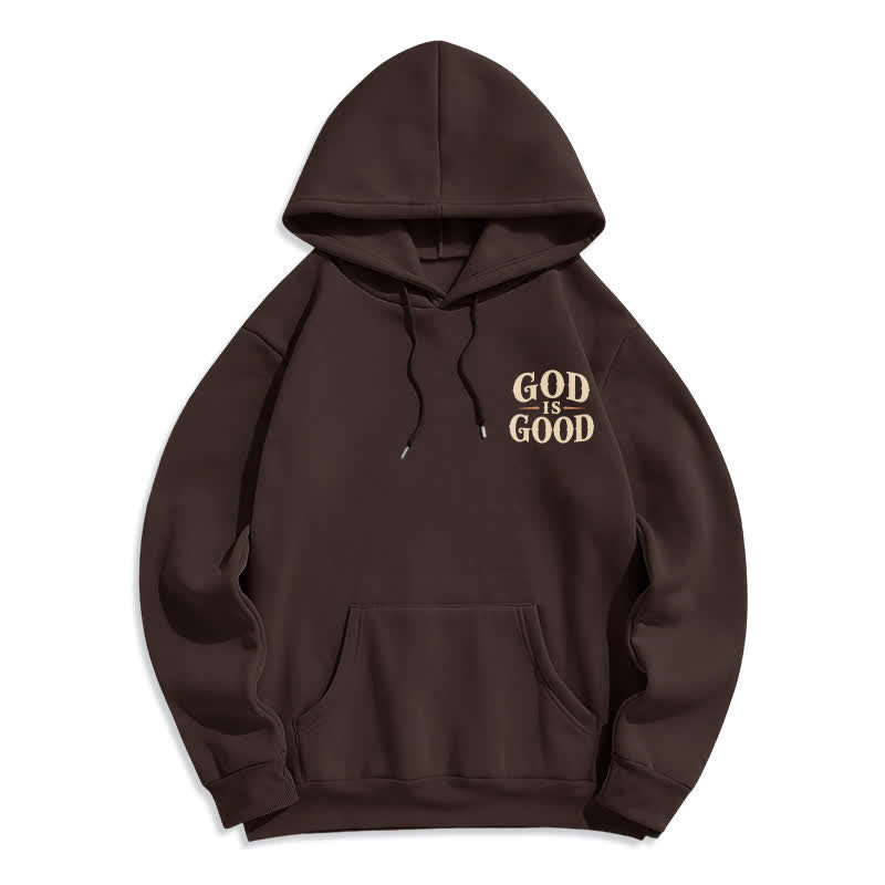 Christianartworkshop God Is Good Fleece Lined White Streetwear Hoodie - image 20