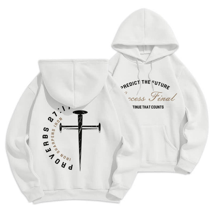 Christianartworkshop Predict The Future Proverbs 27:1 Street Graphic Hoodie - White - 2XL - image 0