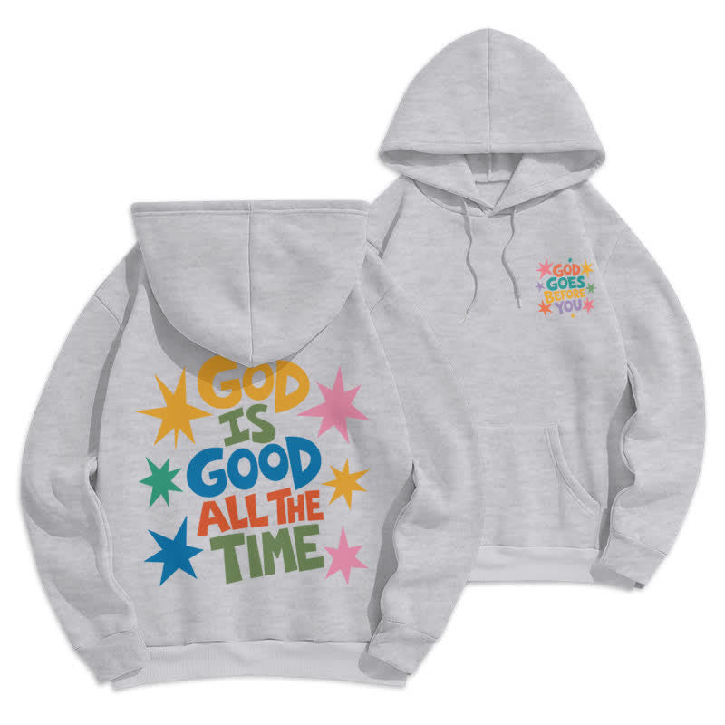 Christianartworkshop God Is Good All The Time Star Graphic Hoodie - Grey - 2XL - image 12