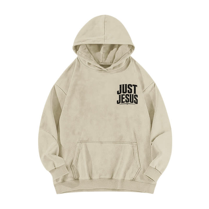 Christianartworkshop Just Jesus Jesus Is My King Washed Hoodie - image 11