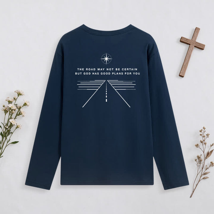 Christianartworkshop My Plan God's Plan Black Graphic Long-Sleeve T-Shirt - image 10