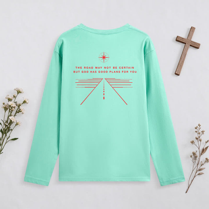 Christianartworkshop My Plan God's Plan Black Graphic Long-Sleeve T-Shirt - image 13