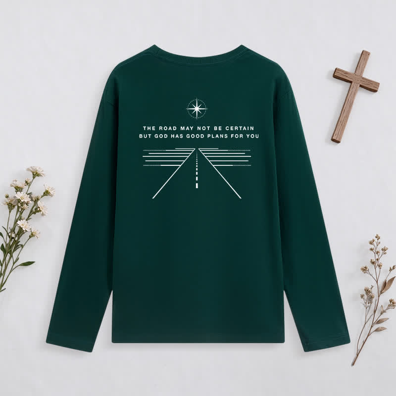 Christianartworkshop My Plan God's Plan Black Graphic Long-Sleeve T-Shirt - image 28
