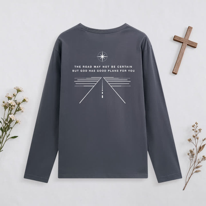 Christianartworkshop My Plan God's Plan Black Graphic Long-Sleeve T-Shirt - image 25