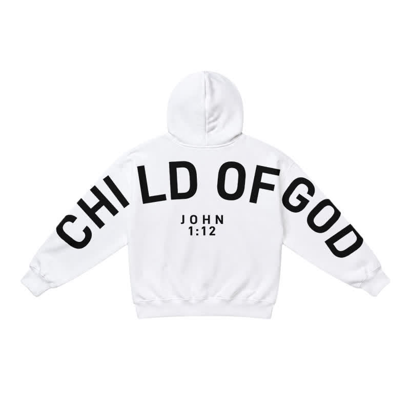 Christianartworkshop Child Of God John 1:12 Statement French Terry Hoodie - image 4