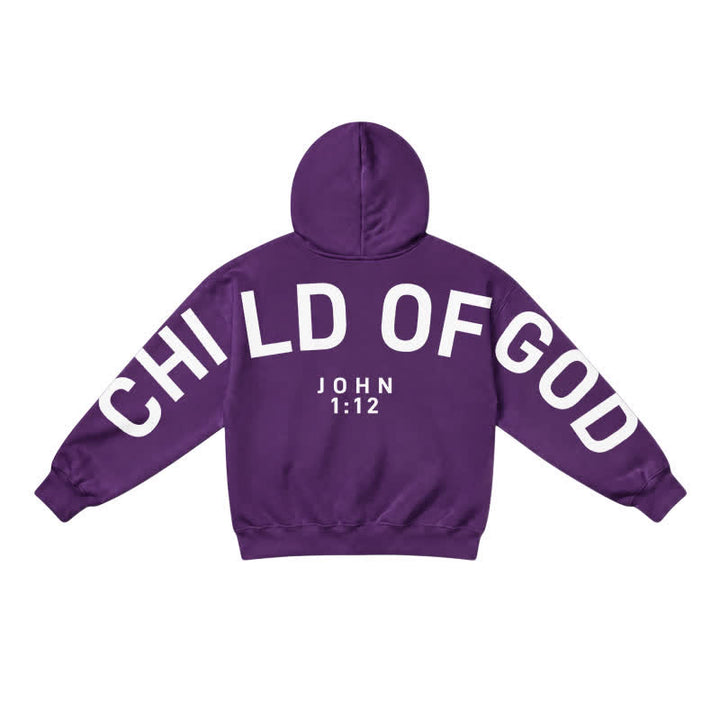 Christianartworkshop Child Of God John 1:12 Statement French Terry Hoodie - image 20