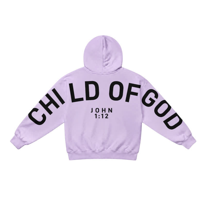Christianartworkshop Child Of God John 1:12 Statement French Terry Hoodie - image 11