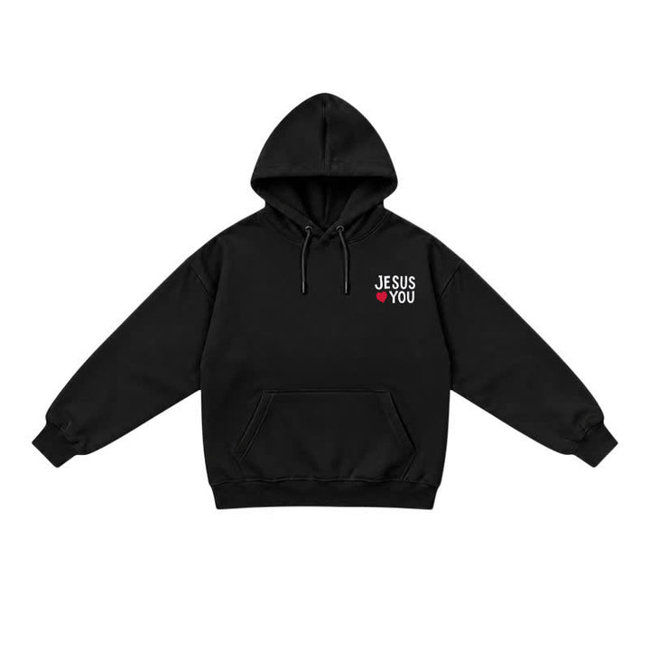Christianartworkshop Jesus Loves You Streetwear French Terry Hoodie - image 2